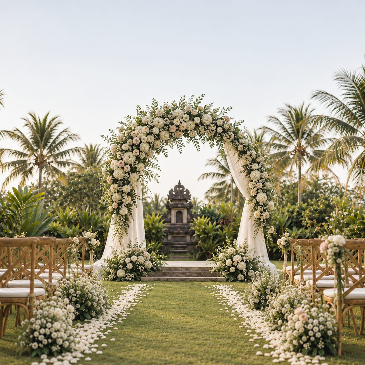 Bridal bouquet of white florals, a quiet detail from an elegant wedding